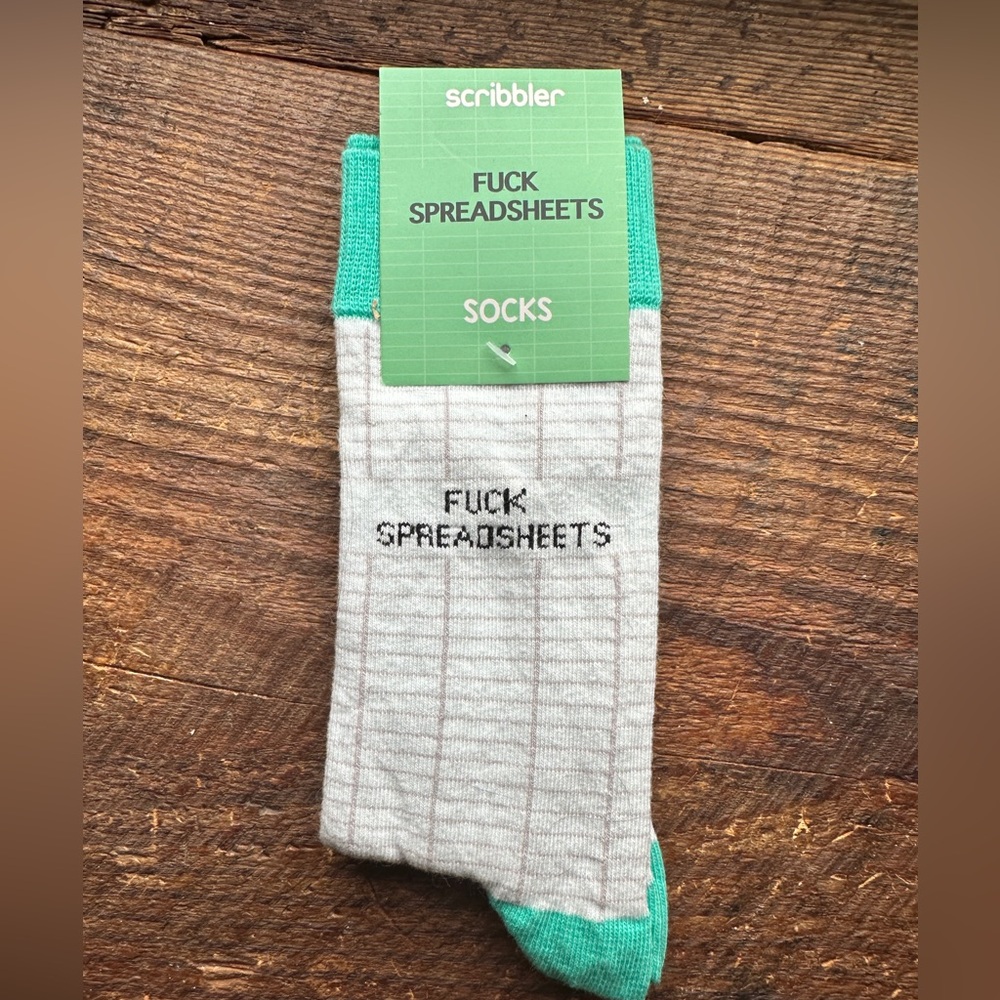 Scribbler F*ck Spreadsheets Socks